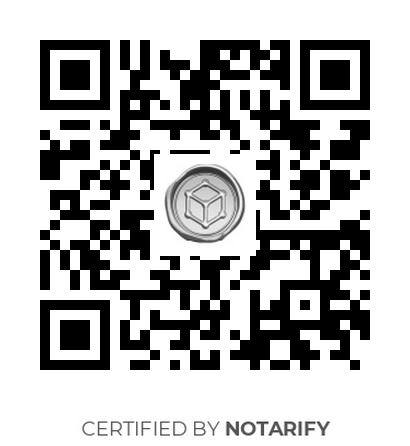 Certificato notarizzazione su blockchain
